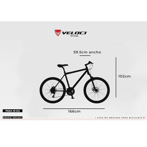 Bicicleta Veloci Deus Rodada 26 Rojo