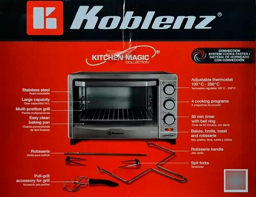 Horno De Mesa Eléctrico Koblenz Con Rosticero Hkm-1500r