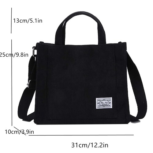Bolsa de Dama de Hombro Tote Pequeña Casual Color Negro