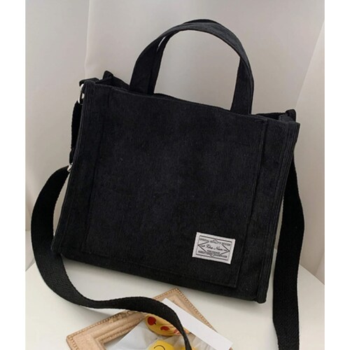 Bolsa de Dama de Hombro Tote Pequeña Casual Color Negro
