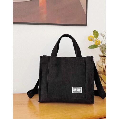 Bolsa de Dama de Hombro Tote Pequeña Casual Color Negro