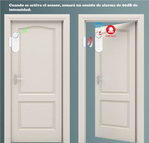 Sensor alarma puerta inteligente WiFi sistema de alarma seguridad hogar negocio oficina casa cel