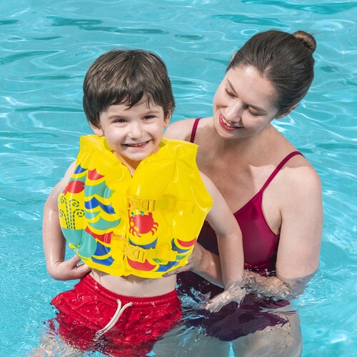Chaleco Flotador Salvavidas Bestway Infantil Amarillo 41 cm