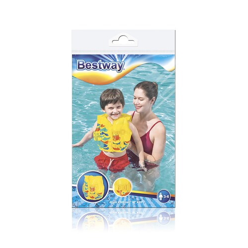 Chaleco Flotador Salvavidas Bestway Infantil Amarillo 41 cm