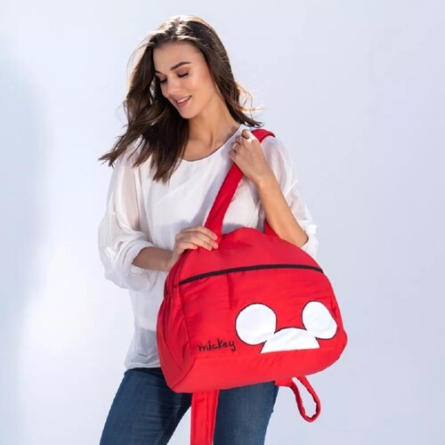 Pañalera Chiqui Mundo Mickey Mouse Niño Rojo Impermeable.