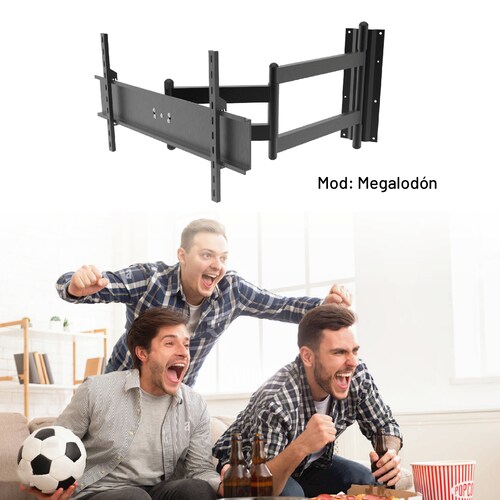 Soporte Para Tv Articulado Megalodon Aries 40 A 85 Pulgada