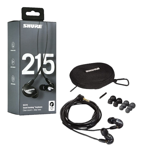 Audífonos In-ear SHURE Se215-k Con Aislamiento De Sonido.