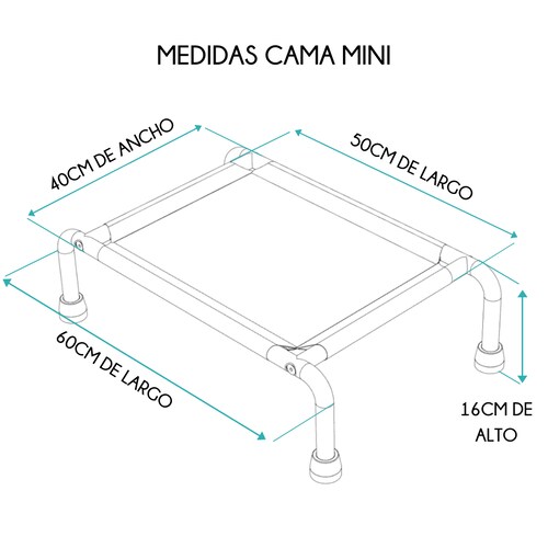 Cama Elevada Para Perro Mini.