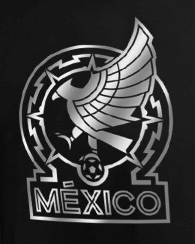Playera Selección Nacional Mexicana Escudo en Foil Plata Adulto
