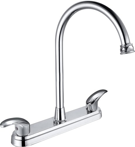 Mezcladora Llave Fregadero Doble Comando Cocina Inoxidable