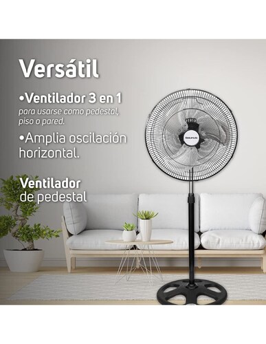 Ventilador Taurus 3 en 1 Mod. Marte 18" Metálico (Pedestal/Piso/Pared)