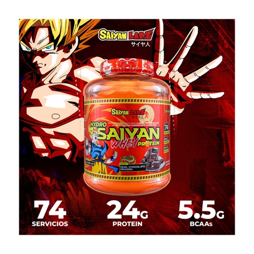 Proteina Saiyan Labz Hydro Saiyan Whey 5lbs 74 Serv. - Chocolate