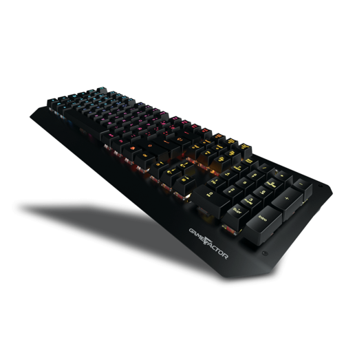 Teclado Gamer, Game Factor KBG601 Mecánico, Switch Óptico, Alámbrico