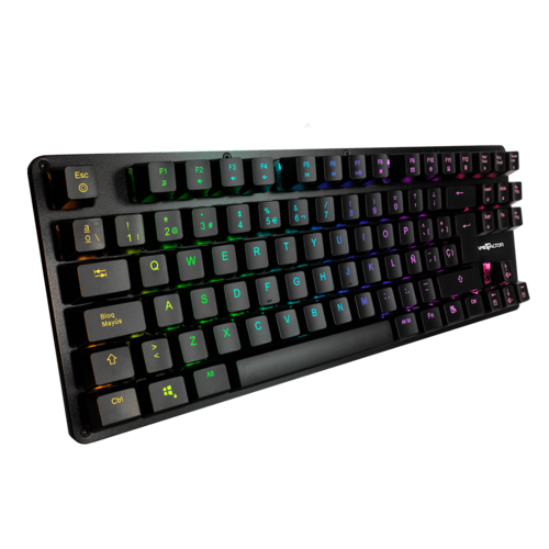 Teclado Mecánico TKL, Game Factor RGB, USB Negro, Switch Red