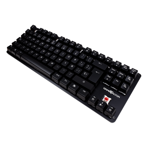 Teclado Mecánico TKL, Game Factor RGB, USB Negro, Switch Red
