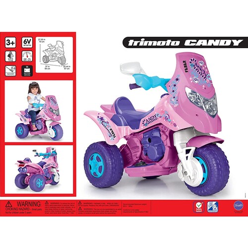 Montable Trimoto Moto Electrica Candy Feber