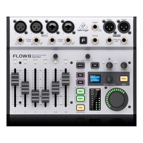 Mezcladora BEHRINGER Flow 8, 8 Canales Con Bluetooth Y Usb