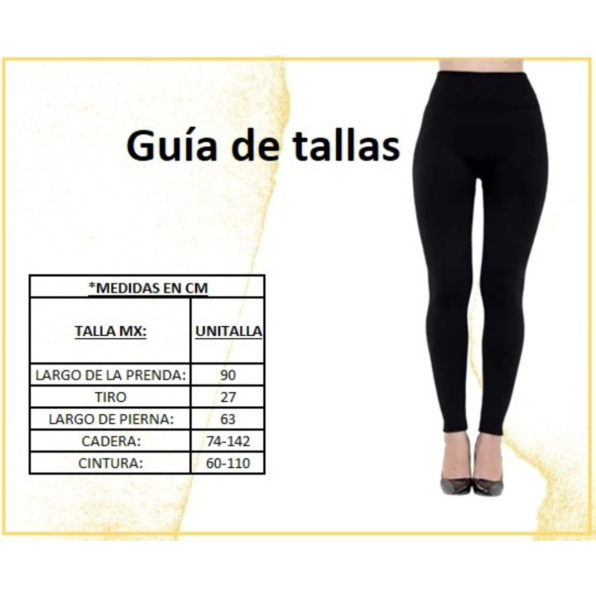 Tallas de 2024 leggins