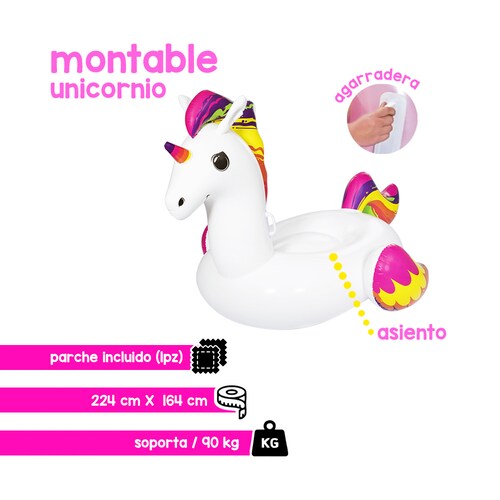 Unicornio Inflable Montable Salvavidas Para Adulto Bestway