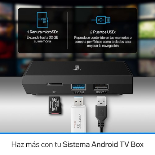 Sistema Android Tv Box Pantalla Smart Control Voz Steren