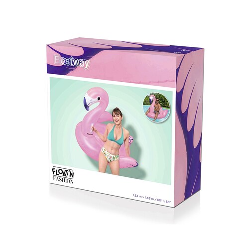 Montable Salvavidas Inflable De Flamingo Mediano Para Adulto.