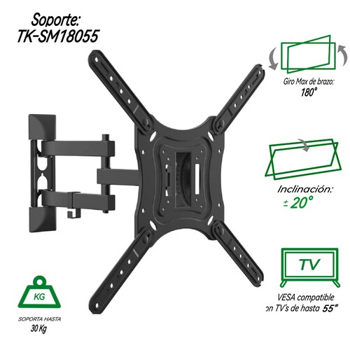 Soporte brazo extensible para TV plasma, LCD y LED de 26 a 55