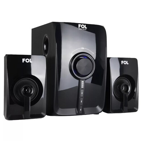 Bocina Multimedia Fol Bluetooth Estereo Luz Led Altavoz Pro