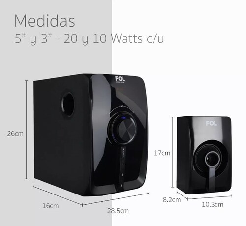 Bocina Multimedia Fol Bluetooth Estereo Luz Led Altavoz Pro
