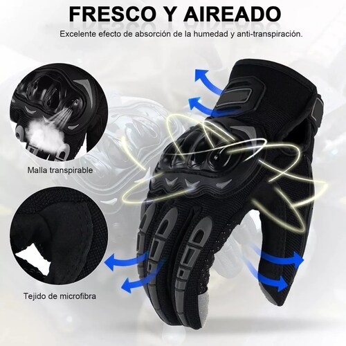 Guantes Proteccion Pantalla Táctil De Dedo Para Motocicleta Negro XXL