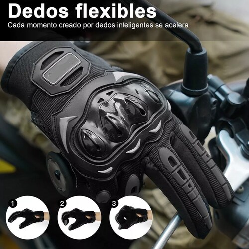 Guantes Proteccion Pantalla Táctil De Dedo Para Motocicleta Negro XXL