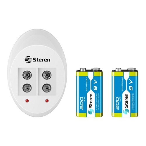 Cargador Pilas Inteligente 9v Incluye 2 Pilas 9v Steren
