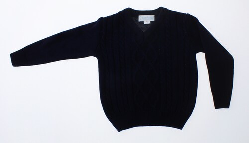 Sueter Niño Tejido Azul Marino Cuello V 3238 2 a 16 Años