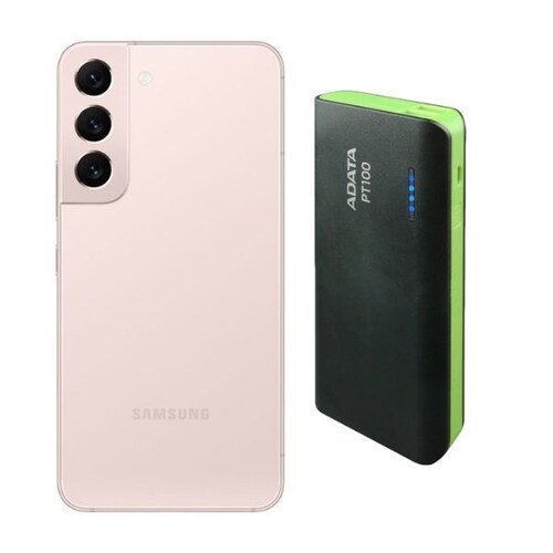 Galaxy S22 128GB Rosa Reacondicionado Grado A + Power Bank 10,000mah.