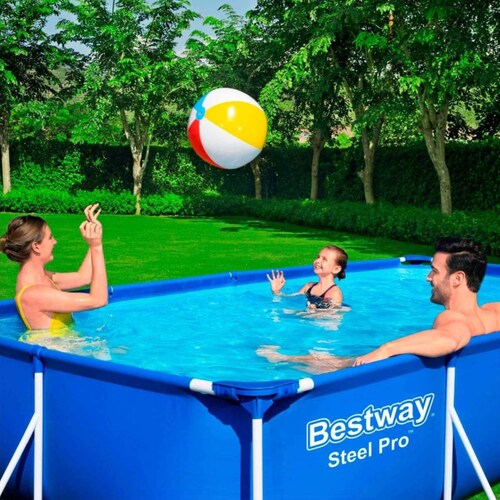 Alberca Estructural Bestway Steel Pro 15606 de 450 x 220 x 84 cm, incluye cubierta