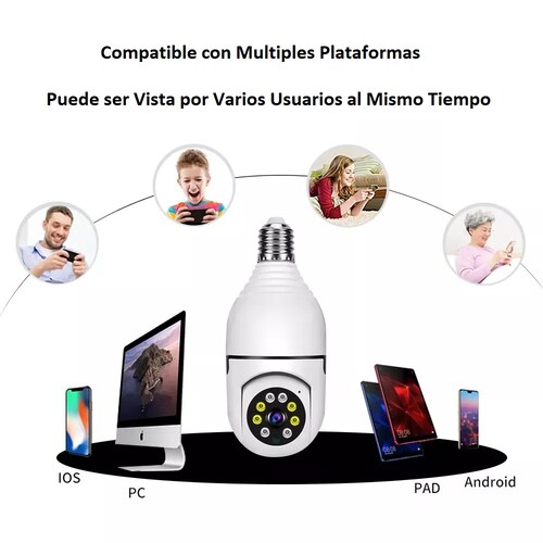 Camara vigilancia wifi 1080p / microfono y altavoz / detección de  movimiento / vision nocturna y diurna / app / hasta