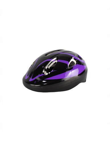 Combo de patines modelo Junior color morado, con casco, protecciones y mochila, ajustables 19 al 21