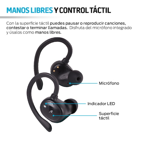 Auriculares inalámbricos – Auriculares Bluetooth con micrófono y control  táctil – Auriculares Bluetooth inalámbricos ultraligeros y ergonómicos – 40