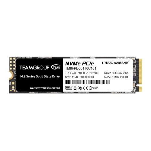 Unidad Interna de Estado Sólido SSD PCIE MP33 Pro M.2 TM8FPD001T0C101 Team Group.