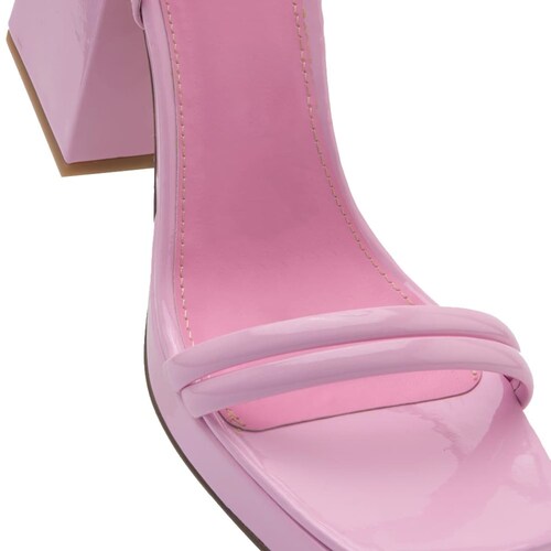 Sandalia de tacón y plataforma, monocolor rosa, marca Belinda Peregrin, mod. 1084875