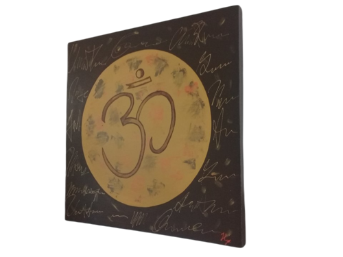 Cuadro decorativo pintado a mano Galería Oneris SIMBOLO OM HINDU MANDALA 60x60