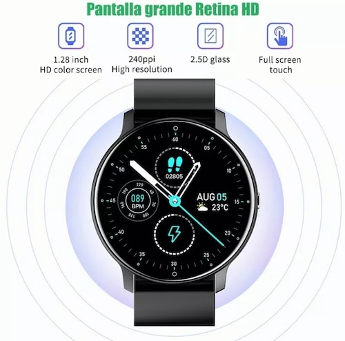Reloj Inteligente Zl02 1.28 Vigilancia De Salud Deportivo