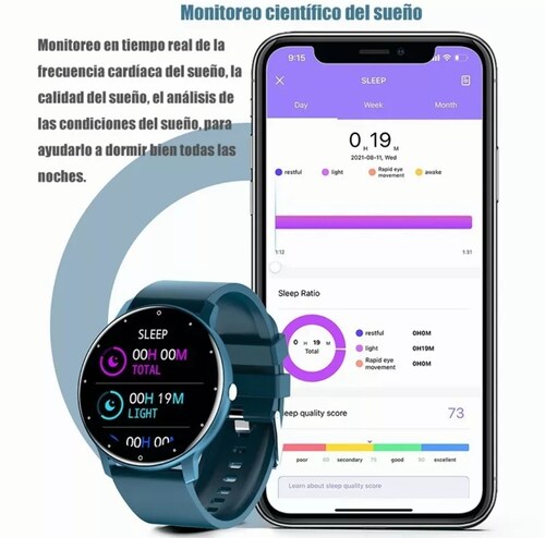 Reloj Inteligente Zl02 1.28 Vigilancia De Salud Deportivo