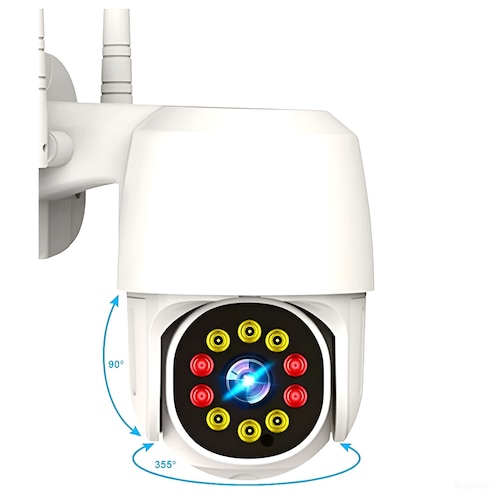 La Cámara De Seguridad Panorámica De 1080p Hd Wifi 10 Led