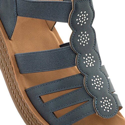 Sandalia confort marca Vi Line color azul marino, mod. 1058227