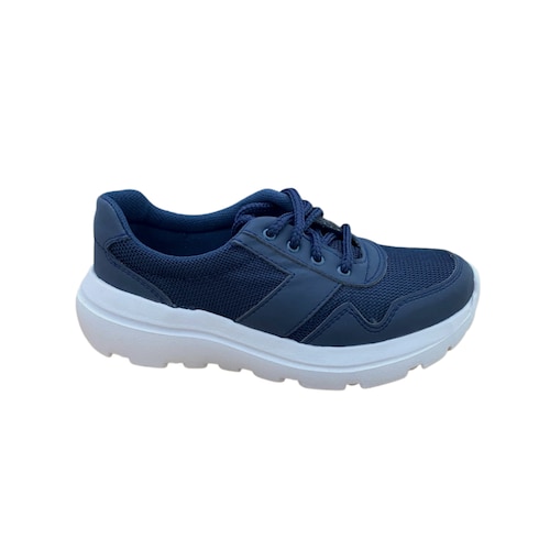 Tenis Zapato Dama Doble Ancho Azul Marino Confort