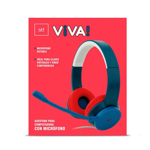 Audífonos Para Computadora Viva Stf Color Azul 