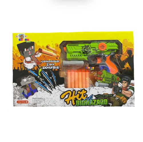 Pistola Lanza Dardos Y Accesorios Zombie Juguete 