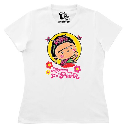 AxoloTee Playera Dama - Mexican Girl Power.