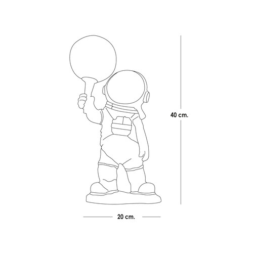 Lampara de mesa astronauta en la luna iluminacion para habitacion