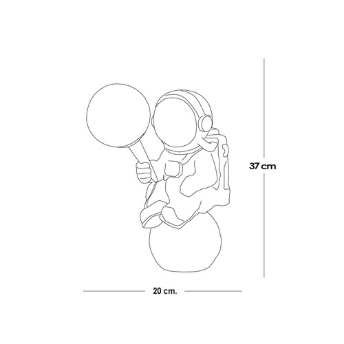 Lampara de mesa astronauta en la luna iluminacion para habitacion